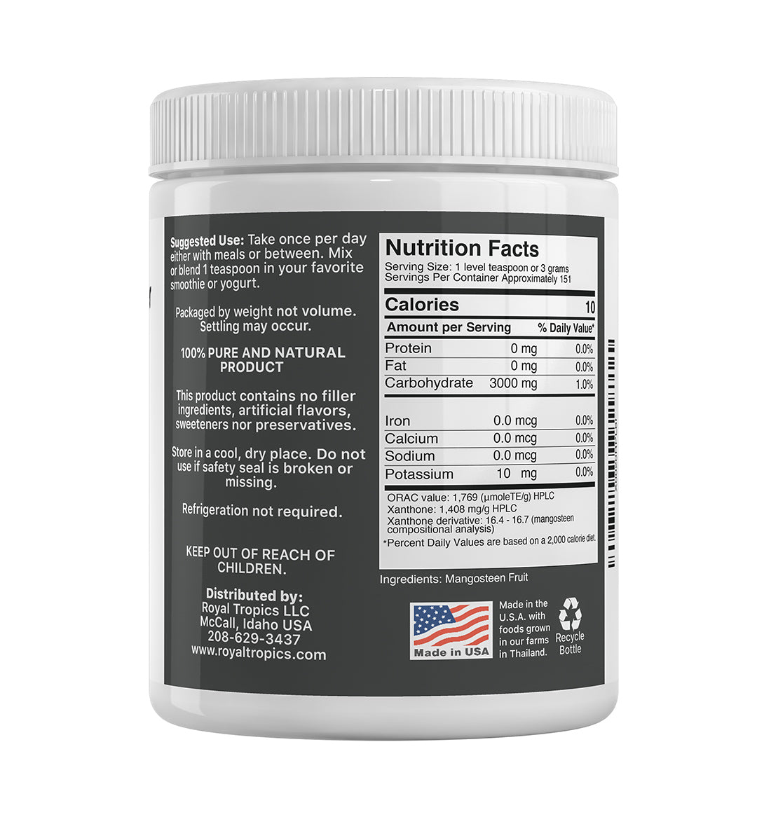 Mangosteen 100% Fruit Powder